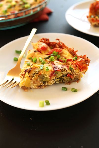 <strong>Breakfast: Vegan
broccoli quiche</strong>