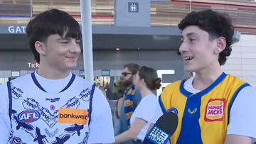 WA footy fans have flooded Optus Stadium for tonight&#x27;s Western Derby between West Coast Eagles and Fremantle Dockers.