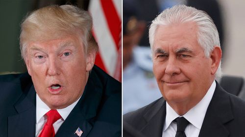 US President Donald Trump and US Secretary of State Rex Tillerson. (AP)
