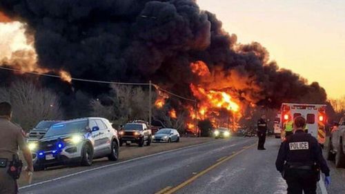 A train and a tractor collided in Texas.