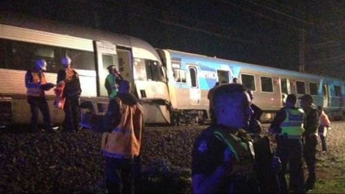 Train rear-ended in Melbourne. (@moniquehore)