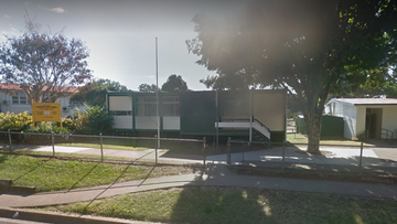 Queensland Police arrived at Granville State School and found a wheelie bin alight.