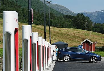 Which nation has the highest number of electric cars per head of population?