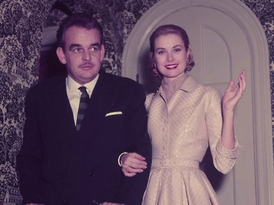 Grace Kelly and Prince Rainier announce their engagement, 1956