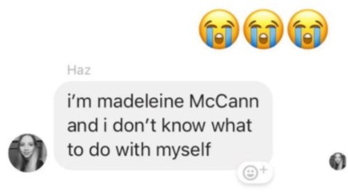 "I'm Madeleine McCann," Ms Brookes wrote. (Twitter)