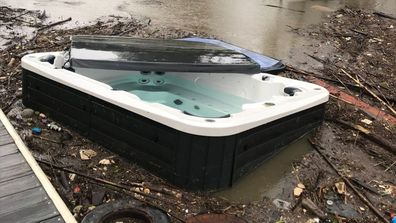 Maritime NSW cleans up after floodwaters on Hawkesbury River