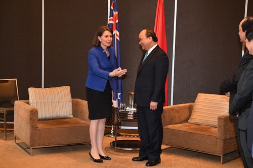 NSW Premier Gladys Berejiklian meets with Vietnamese Prime Minister Nguyen Xuan Phuc. Picture: AAP