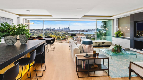 Melissa Caddick's Dover Heights home has sprawling views of Sydney Harbor and skyline.