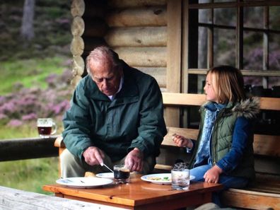 Prince Philip and Mia Tindall photo shared by Mike Tindall on Instagram, taken by the Duchess of Cambridge