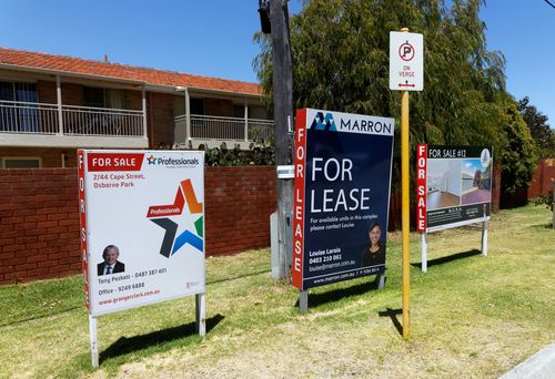 Generic real estate picture with for lease sign in Osborne Park, a suburb of Perth.
