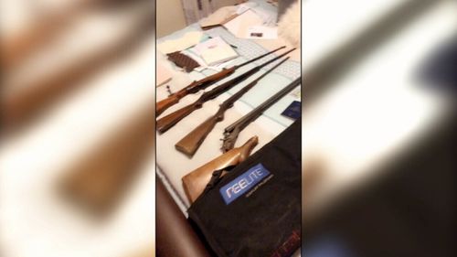 Police allegedly found several rifles belonging to Nadia's sons. Picture: ACA