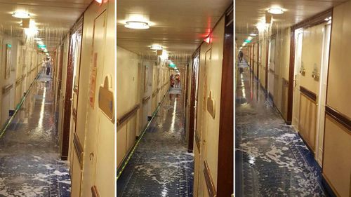 Water flooded into the halls. (Supplied)