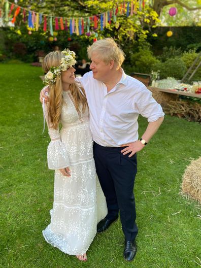 Carrie Symonds and Boris Johnson at their wedding reception