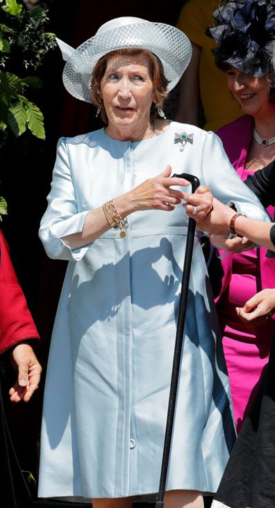 Lady Celia Vestey attends the wedding of Prince Harry to Ms Meghan Markle at St George's Chapel, Windsor Castle on May 19, 2018 in Windsor, England