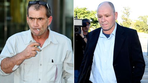 Maris (left) and Attwater (right) arrive at the Supreme Court in Coffs Harbour in August. (AAP)