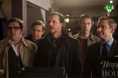 "Good food. Fine Ales. Total Annihilation."<br/>Five friends reunite twenty years after a massive pub crawl for a round-two beer binge to their old-faithful liquor haunt 'The World's End'. Director <b>Edgar Wright</b> yet again casts <b>Simon Pegg</b> and <b>Nick Frost</b> on his side for this unofficial <i>Shaun of the Dead</i> and <i>Hot Fuzz</i> follow-up.