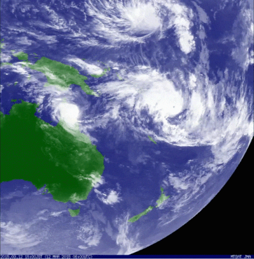 Vanuatu is on high alert for possible deadly category five Cyclone Pam. (Japan Meteorological Agency)  