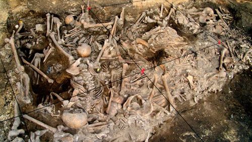 One of the nine mass graves discovered. Picture: Moscow Institute of Physics and Technology