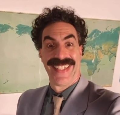 Sacha Baron Cohen dedicates birthday video to Katy Perry.