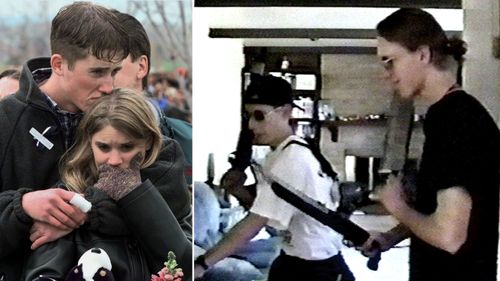 Austin Eubanks was just 17 when two classmates - Eric Harris and Dylan Klebold - went on a shooting rampage at Columbine High School.  (AP/AAP)