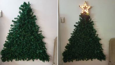 Mum's genius space saving Christmas tree hack