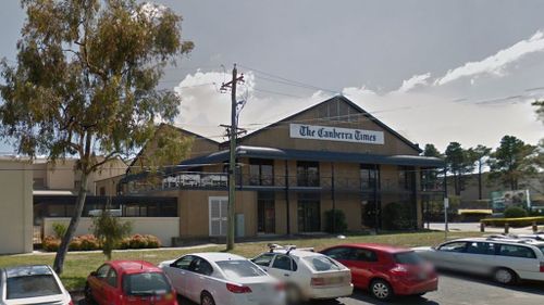 Canberra newspaper office evacuated after gas pipe rupture