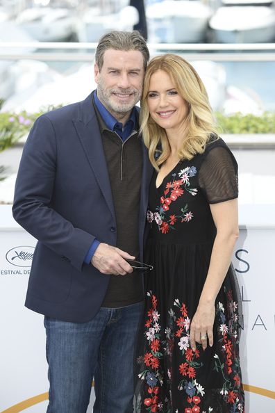 John Travolta and Kelly Preston at the 71st annual Cannes Film Festival at Palais des Festivals on May 15, 2018 in Cannes, France.