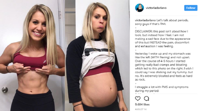 Former Bodybuilder Shows How Abs Become Bloated During Pms 9honey