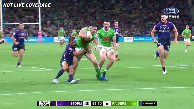 Nrl Finals Scores Melbourne Storm Defeat Canberra Raiders In Preliminary Final Results