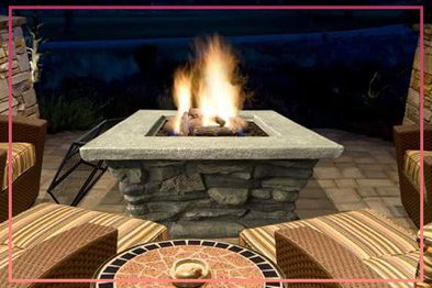 9PR: Grillz Outdoor Faux Stone Fire Pit Table