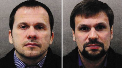 The sanctions on nine people include the two intelligence officers accused of the Salisbury nerve agent attack