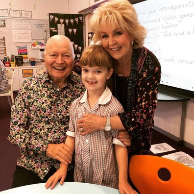 Bert and Patti Newton with granddaughter Lola at school
