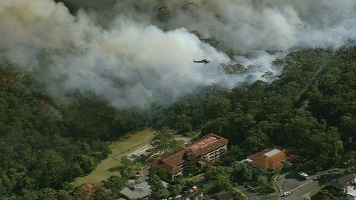 Firefighting aircraft have been deployed to help stop the blaze.