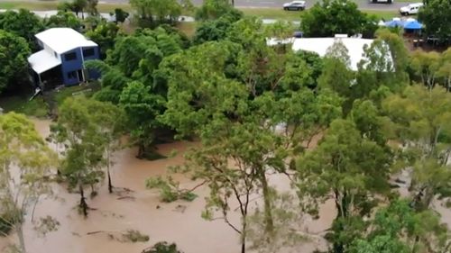 The town of Bluewater near Townsville was inundated with floodwaters.