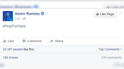 UK footballer Aaron Ramsey. (Facebook/Aaron Ramsey)
