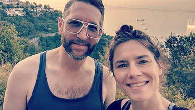 Amanda Knox with her fiance.