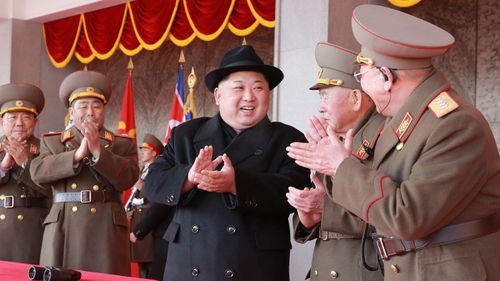 North Korean leader Kim Jong-un enjoys showing off his country's military might. (AAP)