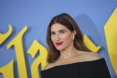 Kathryn Hahn poses for photographers upon arrival for the premiere of the film 'Glass Onion: A Knives Out Mystery' and the closing evening of the 2022 London Film Festival in London, Sunday, Oct. 16, 2022.