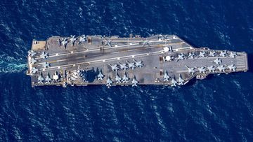 The USS Gerald R. Ford aircraft carrier 