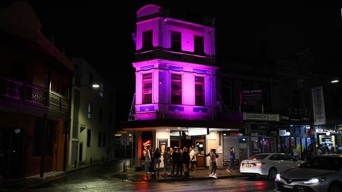 Feature essay on Sydney nightlife rebounding after the full lifting of coronavirus restrictions. Photographs from Newtown precinct including the Marlborough Hotels Marly Bar and Kulleto Bar. Photographs taken Saturday 26th March 2022. 