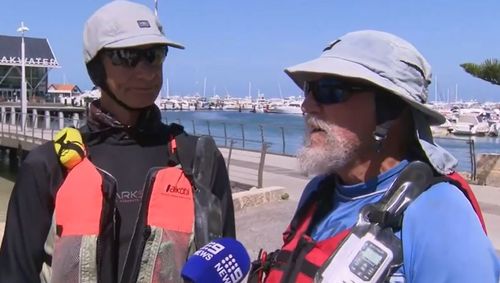 A group of Western Australian sea kayakers have come face-to-face with a five metre great white shark for the second time in four days.