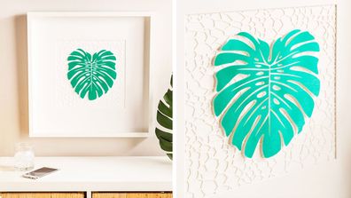 Cricut Joy project leaf wall art