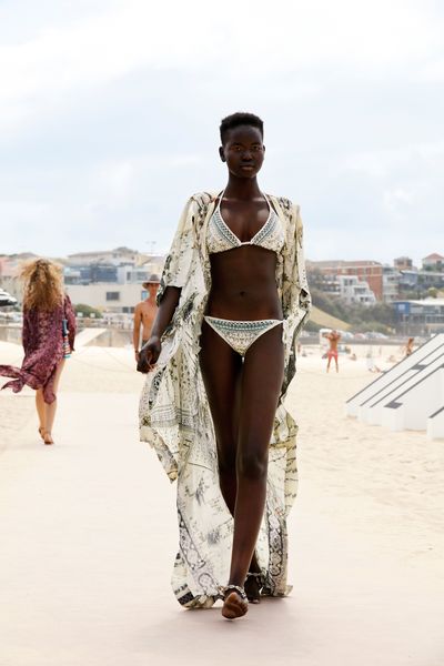 Bikini: Camilla, $329 at <a href="http://www.theiconic.com.au/tri-bikini-with-crochet-edge-393320.html" target="_blank">The Iconic</a>&nbsp;
