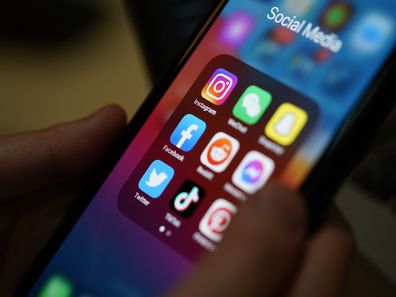 Smartphone with social media apps