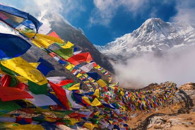 Jenny McGowan was enjoying volunteering at a school in Nepal in 2012. Pictured here: Annapurna Base Camp in Nepal.