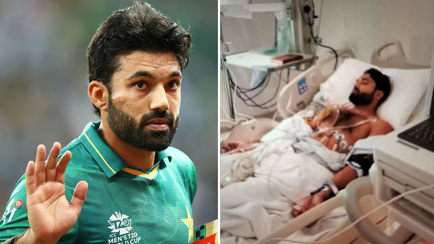 Pakistan's Mohammad Rizwan crowned 'warrior' after taking to the pitch against Australia despite stint in hospital 