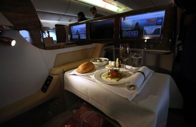inflight meal on business class