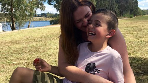 Ms Hunt, pictured with her eight-year-old son Noah. (Photo: Anna Hunt)