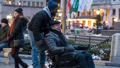 Kevin Hart and Bryan Cranston in a scene from their film The Upside