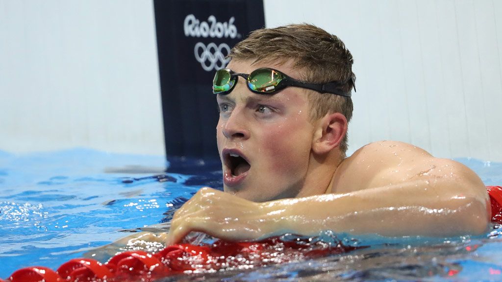 Adam Peaty of Great Britain competes in the Men's 100m Breaststroke Heat during the Swimming events of the Rio 2016 Olympic Games at the Olympic Aquatics Stadium. (AFP)